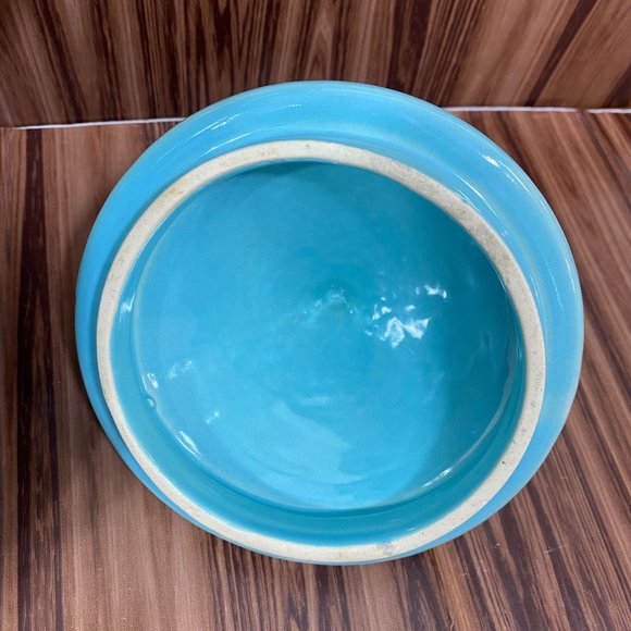 Vintage Turquoise McCoy Cookie Pot, Cookie Jar - Picture 9 of 13